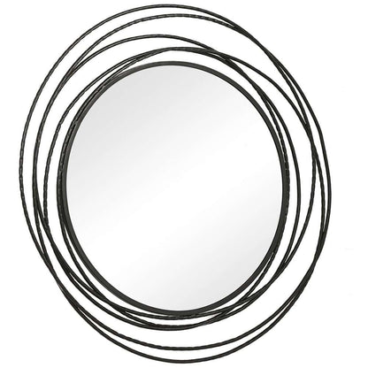 Uttermost - Whirlwind Black Round Mirror - 09704 veiw 3