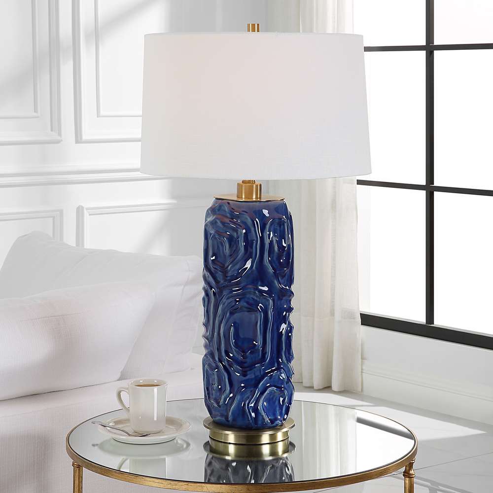 Uttermost - Zade Blue Table Lamp - 30221-1 veiw 4
