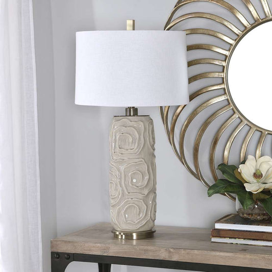 Uttermost - Zade Warm Gray Table Lamp - 26379-1 veiw 2