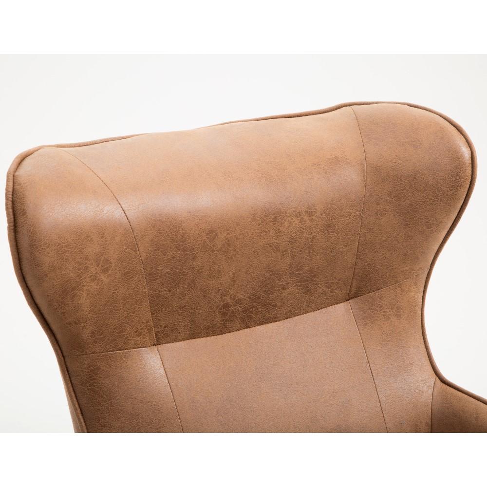 Wallace & Bay - Graham Shining Penny Accent Chair with Faux Leather Upholstery And Metal Base - U510336 veiw 2