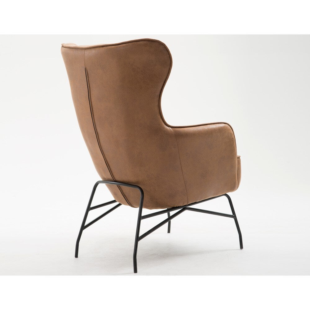 Wallace & Bay - Graham Shining Penny Accent Chair with Faux Leather Upholstery And Metal Base - U510336 veiw 7