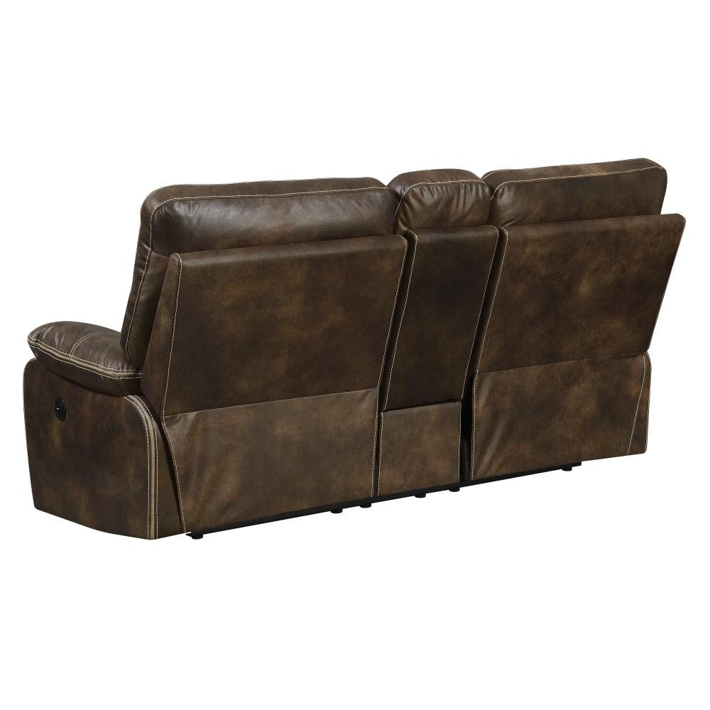 Wallace & Bay - Hooper Dark Brown Reclining Loveseat with Dual Recliners, Hidden Storage, And USB Charging Station - U510474 veiw 5