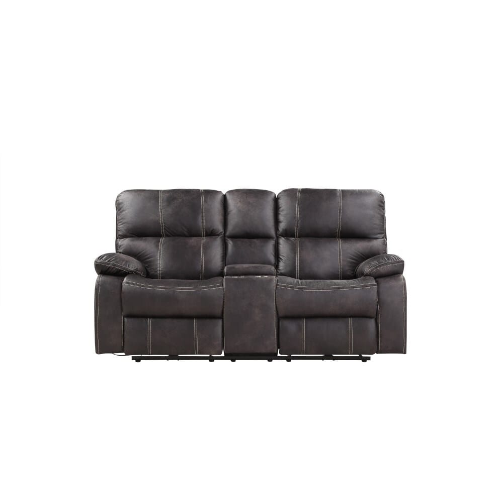 Wallace & Bay - Hooper Dark Gray Reclining Loveseat with Dual Recliners, Hidden Storage, And USB Charging Station - U510473 veiw 4