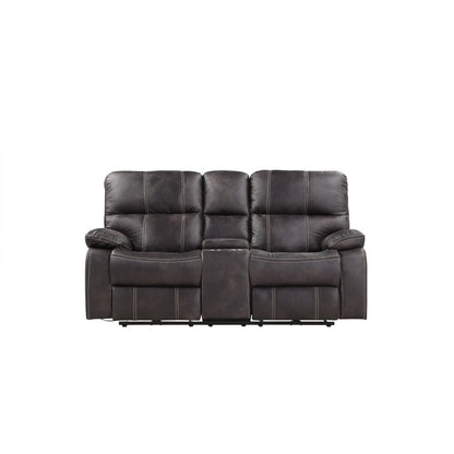 Wallace & Bay - Hooper Dark Gray Reclining Loveseat with Dual Recliners, Hidden Storage, And USB Charging Station - U510473 veiw 4