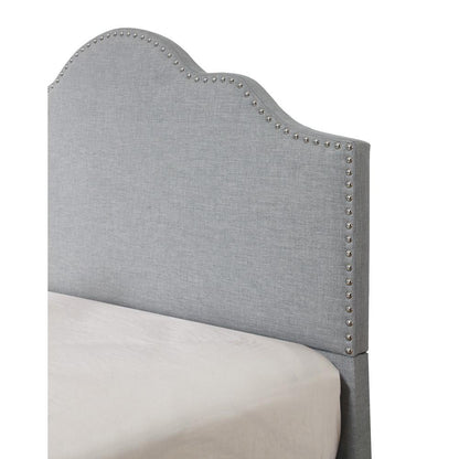 Wallace & Bay - Kirby Dove Gray Cal King Upholstered Bed with Nailhead, Padded Headboard, And Platform-Style Base - B510042 veiw 4
