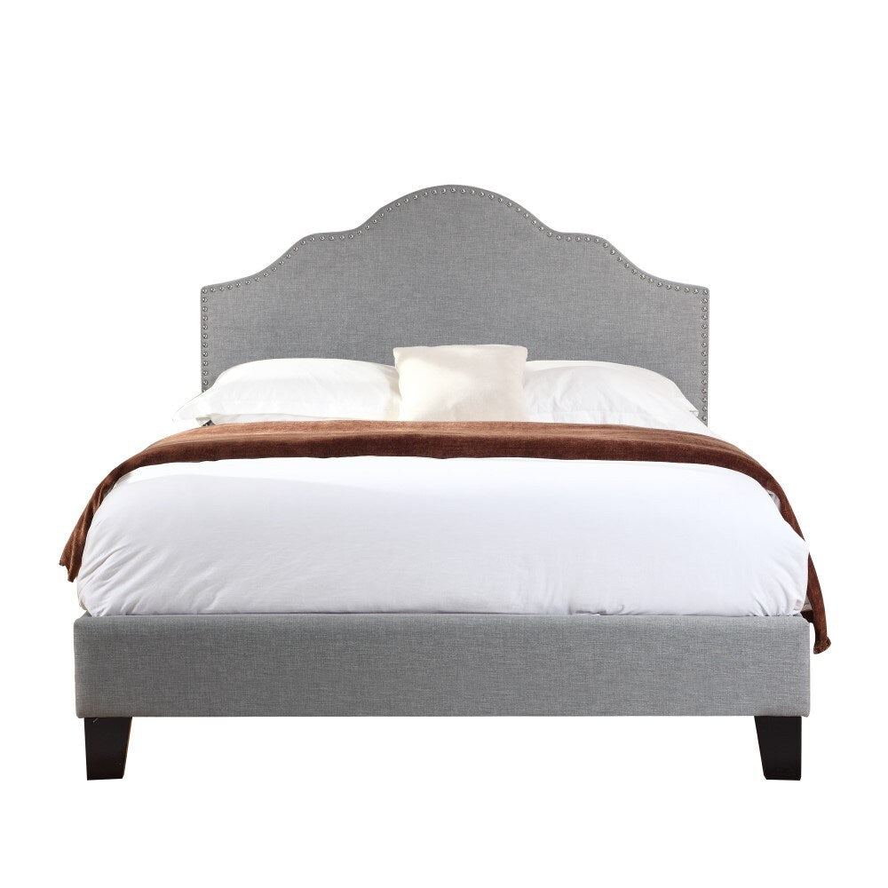 Wallace & Bay - Kirby Dove Gray Full Upholstered Bed with Nailhead, Padded Headboard, And Platform-Style Base - B510036 veiw 7