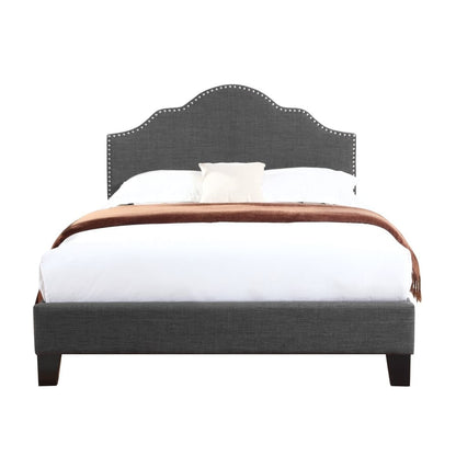 Wallace & Bay - Kirby Cockatoo Gray King Upholstered Bed with Nailhead, Padded Headboard, And Platform-Style Base - B510041 veiw 7