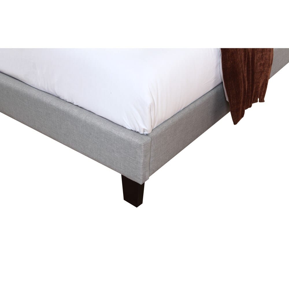 Wallace & Bay - Kirby Dove Gray Queen Upholstered Bed with Nailhead, Padded Headboard, And Platform-Style Base - B510038 veiw 4