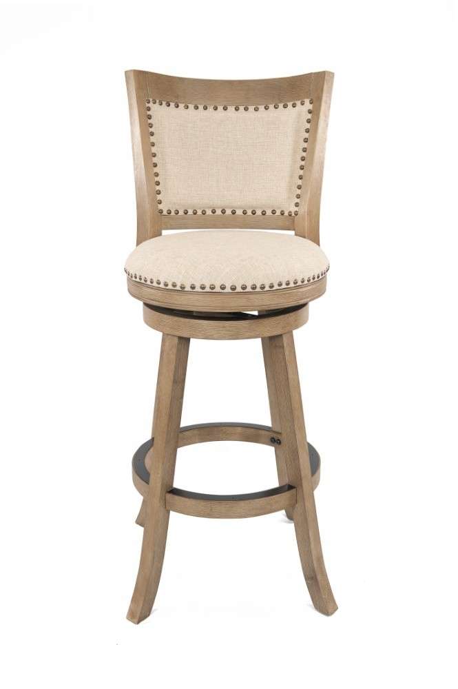 Boraam - 29in Melrose Barstool in Driftwood Gray Wire-Brush And Ivory - 76529 veiw 2