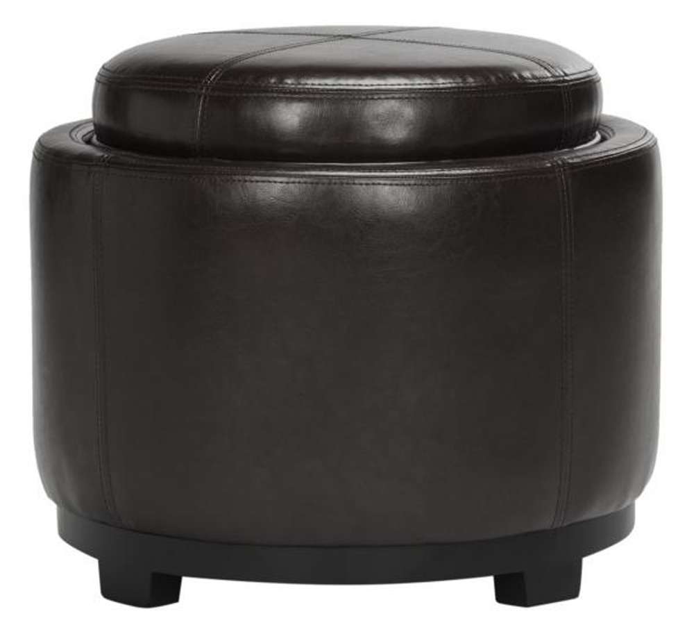Safavieh - Chelsea Round Tray Ottoman - Brown - HUD8232A veiw 2