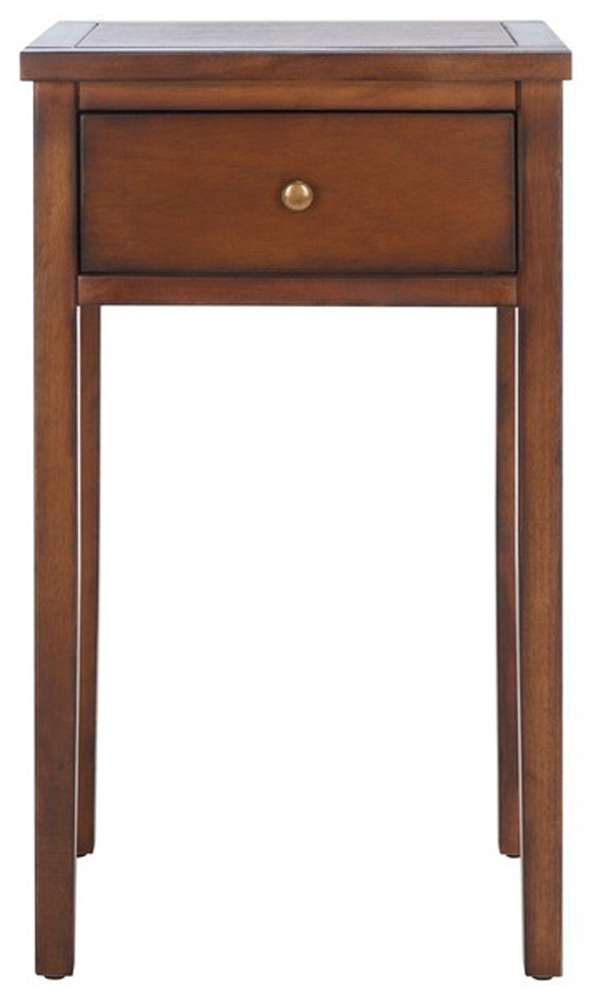 Safavieh - Abel Night Stand W/Storage Drw - Brown - AMH6626F veiw 1