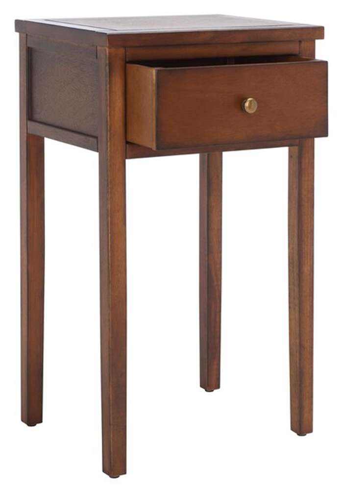 Safavieh - Abel Night Stand W/Storage Drw - Brown - AMH6626F veiw 3