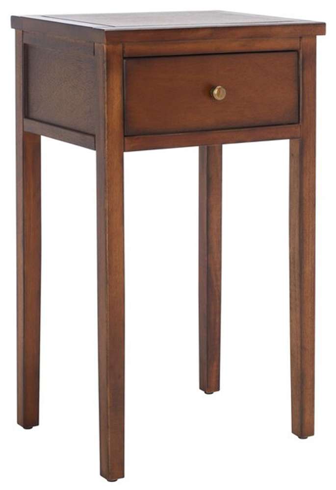 Safavieh - Abel Night Stand W/Storage Drw - Brown - AMH6626F veiw 4