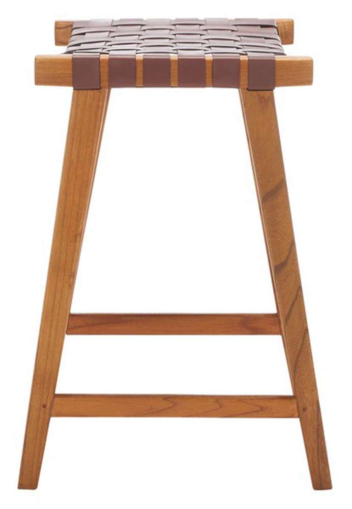Safavieh - Abreu Rectangle Counter Stool - Cognac - Natural - BST1013F veiw 4