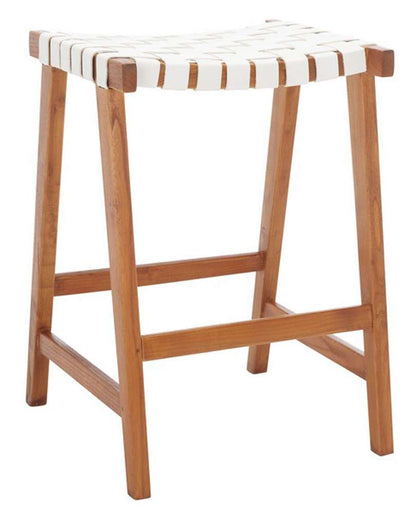Safavieh - Abreu Rectangle Counter Stool - White - Natural - BST1013D veiw 3