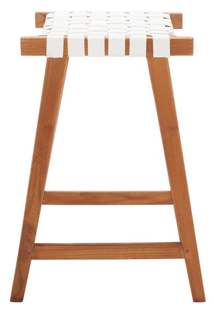 Safavieh - Abreu Rectangle Counter Stool - White - Natural - BST1013D veiw 4