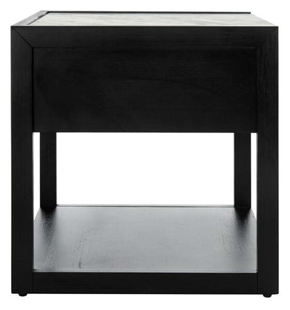 Safavieh - Adeline 1 Drawer Nightstand - Black - SFV7202B veiw 4