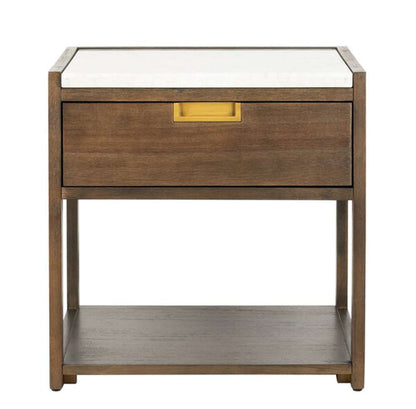 Safavieh - Adeline 1 Drawer Nightstand - Dark Chocolate - SFV7202A veiw 1