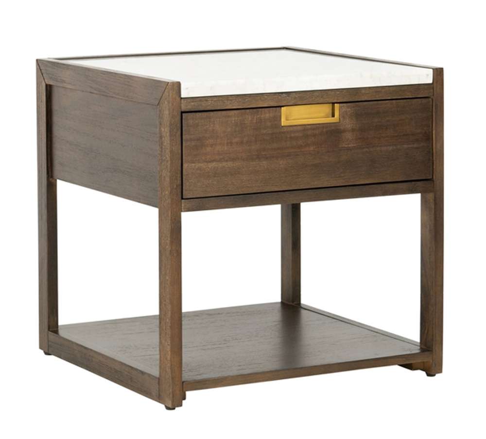 Safavieh - Adeline 1 Drawer Nightstand - Dark Chocolate - SFV7202A veiw 4