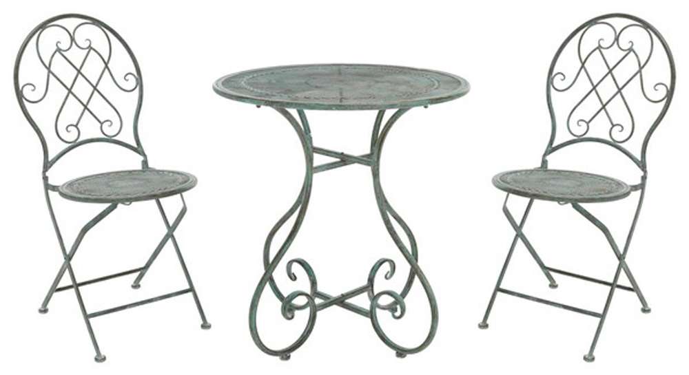 Safavieh - Adriel 3Pc Bistro Set - Antique Dark Green  - PAT5031D veiw 1