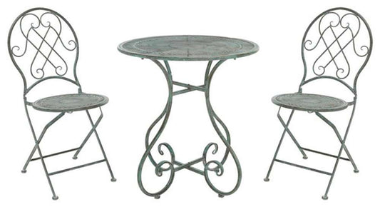 Safavieh - Adriel 3Pc Bistro Set - Antique Dark Green  - PAT5031D veiw 1