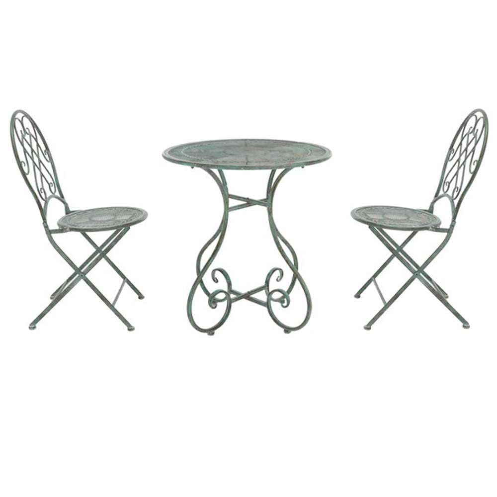 Safavieh - Adriel 3Pc Bistro Set - Antique Dark Green  - PAT5031D veiw 3
