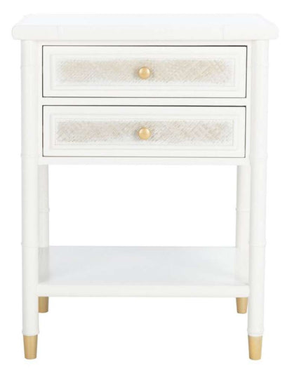 Safavieh - Ahab 2 Drw 1 Shlf Accent Table - White - Gold - ACC6606B veiw 1