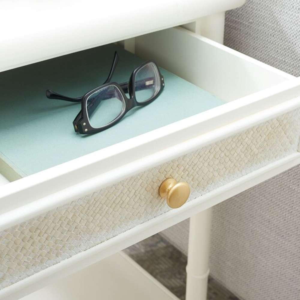 Safavieh - Ahab 2 Drw 1 Shlf Accent Table - White - Gold - ACC6606B veiw 2