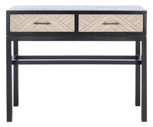 Safavieh - Ajana 2 Drw Console Table - Black - Greige - CNS5709B veiw 1