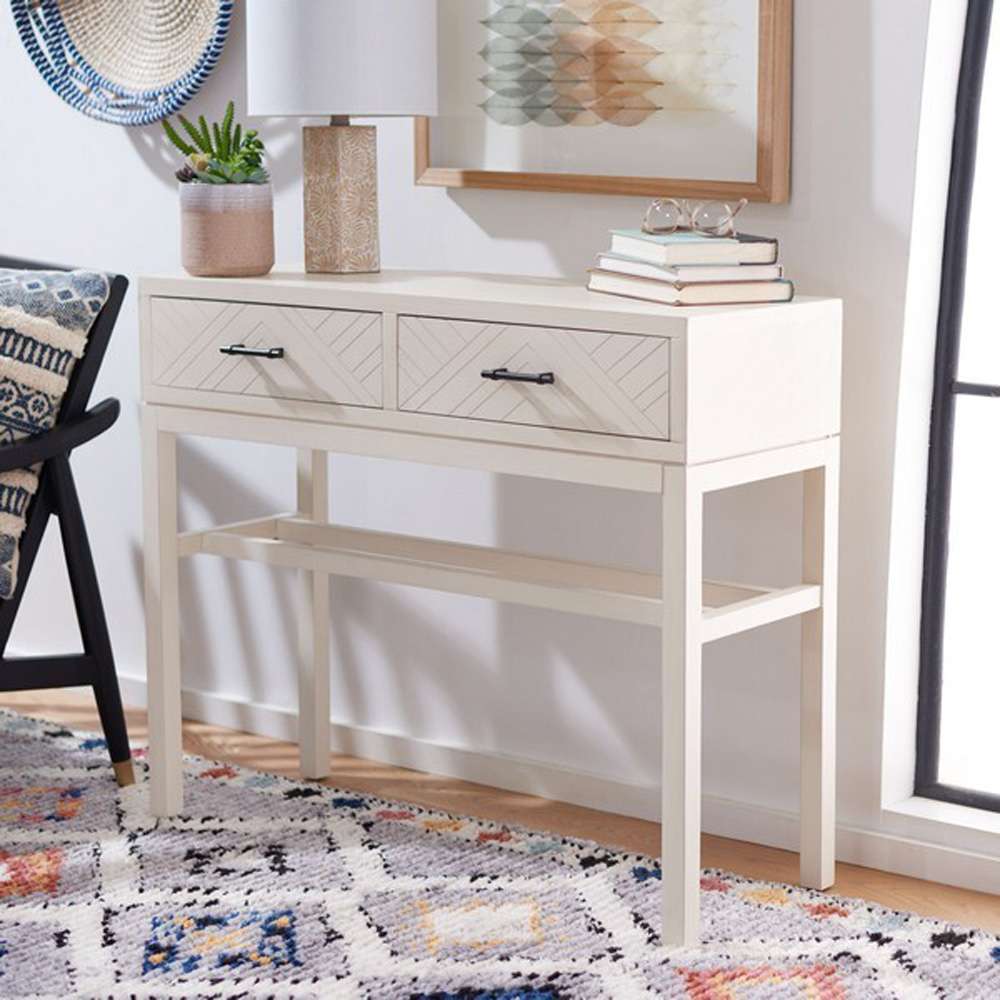 Safavieh - Ajana 2 Drw Console Table - Distressed White  - CNS5709A veiw 2