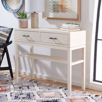 Safavieh - Ajana 2 Drw Console Table - Distressed White  - CNS5709A veiw 2