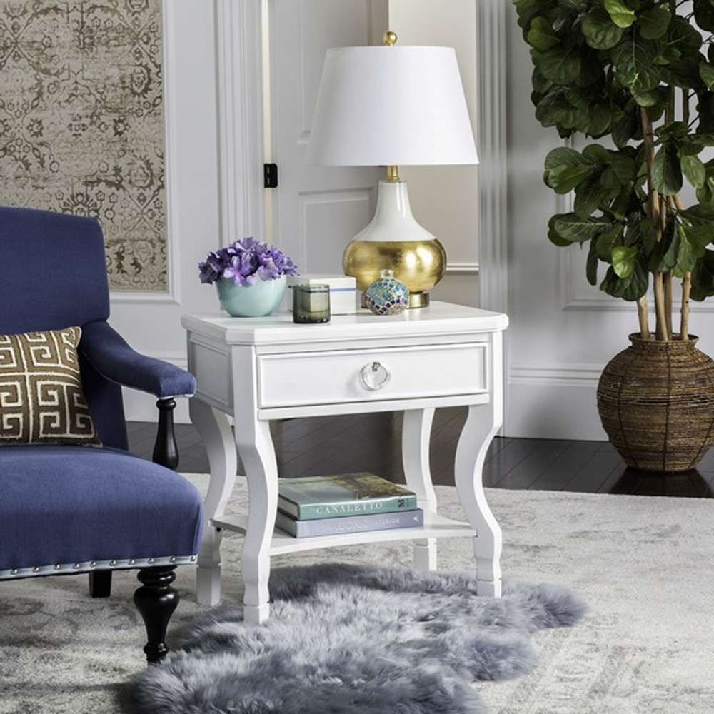 Safavieh - Alaia Side Table - White - FOX6275A veiw 2