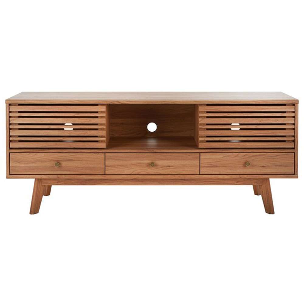 Safavieh - Alatar 3Drw 1Shelf Media Stand - Oak - MED9613D veiw 1