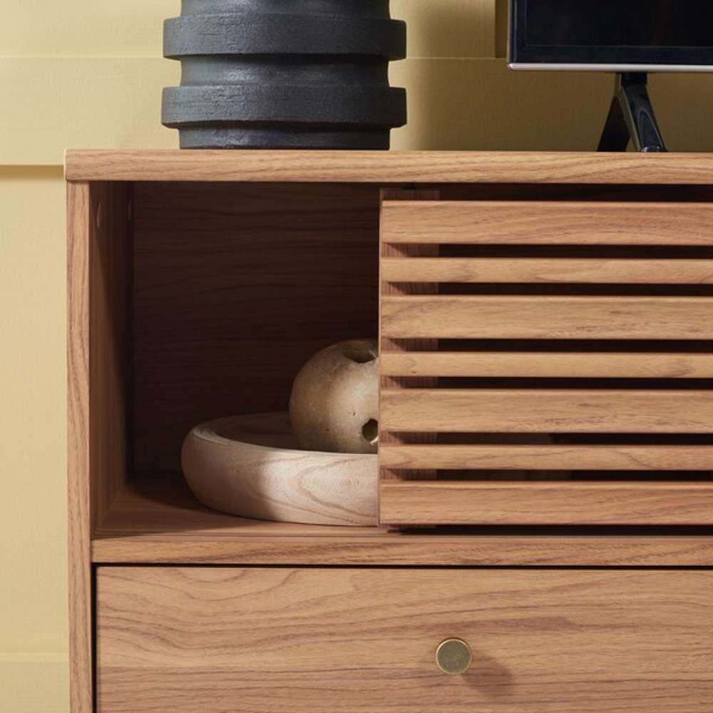 Safavieh - Alatar 3Drw 1Shelf Media Stand - Oak - MED9613D veiw 2