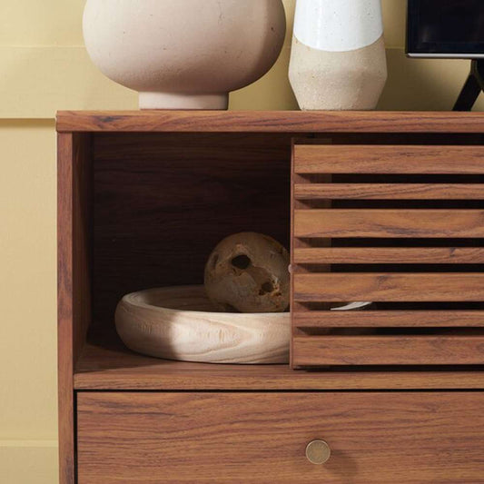 Safavieh - Alatar 3Drw 1Shelf Media Stand - Walnut - MED9613A veiw 2