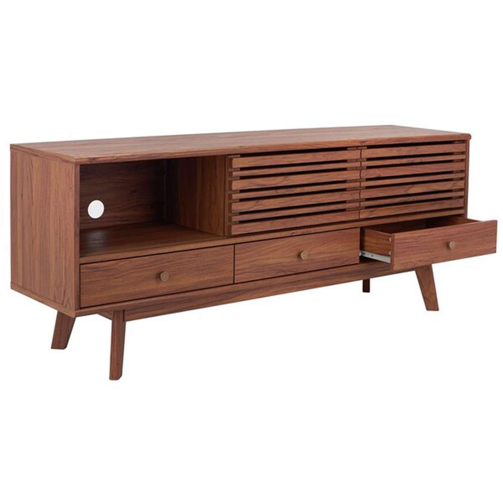 Safavieh - Alatar 3Drw 1Shelf Media Stand - Walnut - MED9613A veiw 4