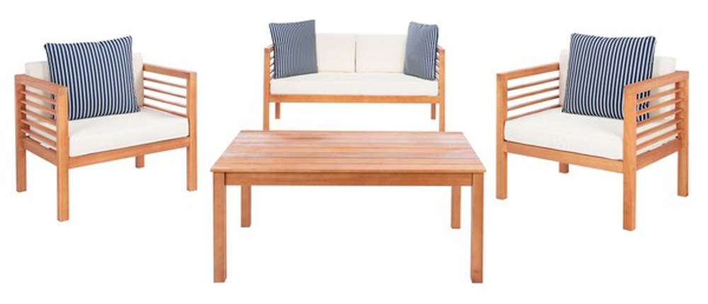 Safavieh - Alda 4 Piece Set - Natural - Bge + Thn Stp P - PAT7033F veiw 1
