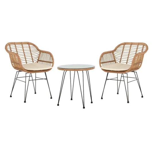 Safavieh - Alton 3Pc Lounge Set - Brown - White - PAT9004A veiw 1