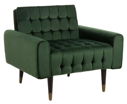 Safavieh - Amaris Tufted Accent Chair - Forest Green - Black - ACH4503D veiw 3