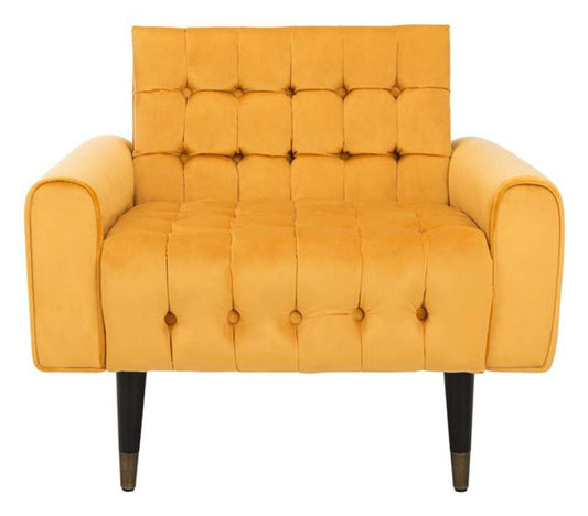Safavieh - Amaris Tufted Accent Chair - Marigold - Black - ACH4503B veiw 1