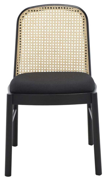Safavieh - Annmarie Rattan Back Chair - Black - Natural  (Set of 2) - SFV4129A-SET2 veiw 1