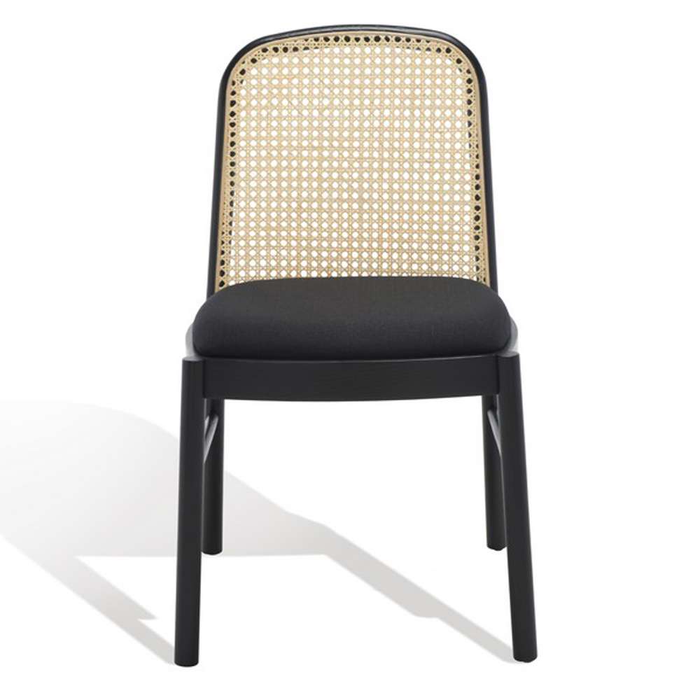 Safavieh - Annmarie Rattan Back Chair - Black - Natural  (Set of 2) - SFV4129A-SET2 veiw 2