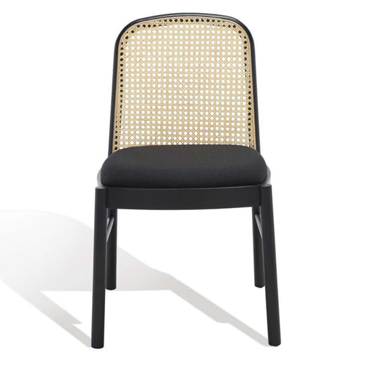 Safavieh - Annmarie Rattan Back Chair - Black - Natural  (Set of 2) - SFV4129A-SET2 veiw 2