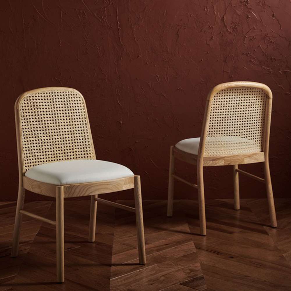 Safavieh - Annmarie Rattan Back Chair - Natural  (Set of 2) - SFV4129B-SET2 veiw 3