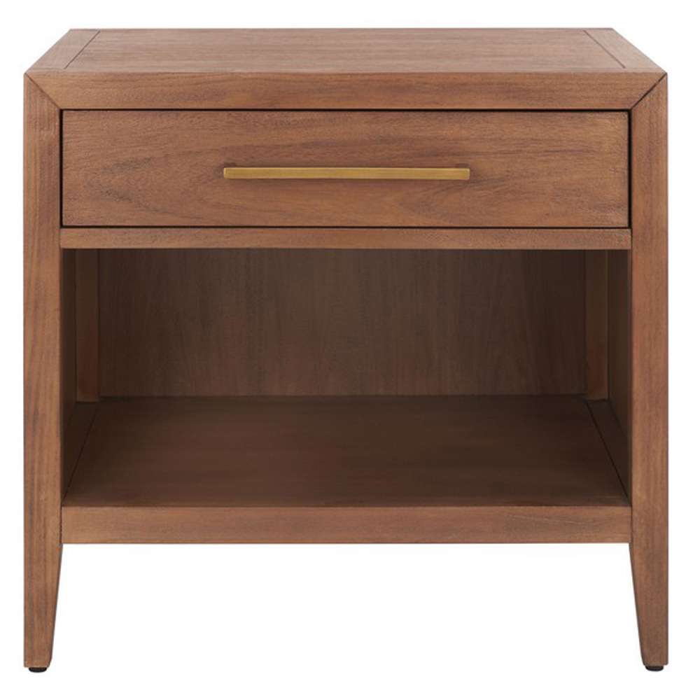 Safavieh - Ariella 1 Drawer Wd Nightstand - Brown - SFV7702A veiw 1