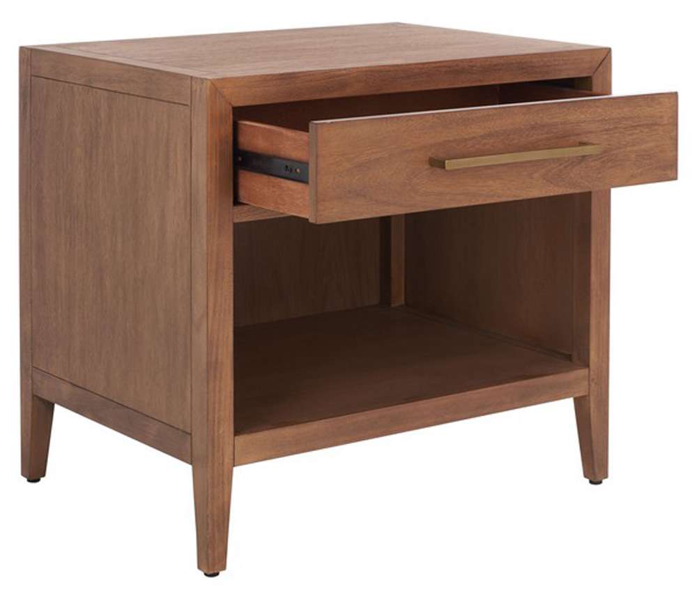 Safavieh - Ariella 1 Drawer Wd Nightstand - Brown - SFV7702A veiw 4
