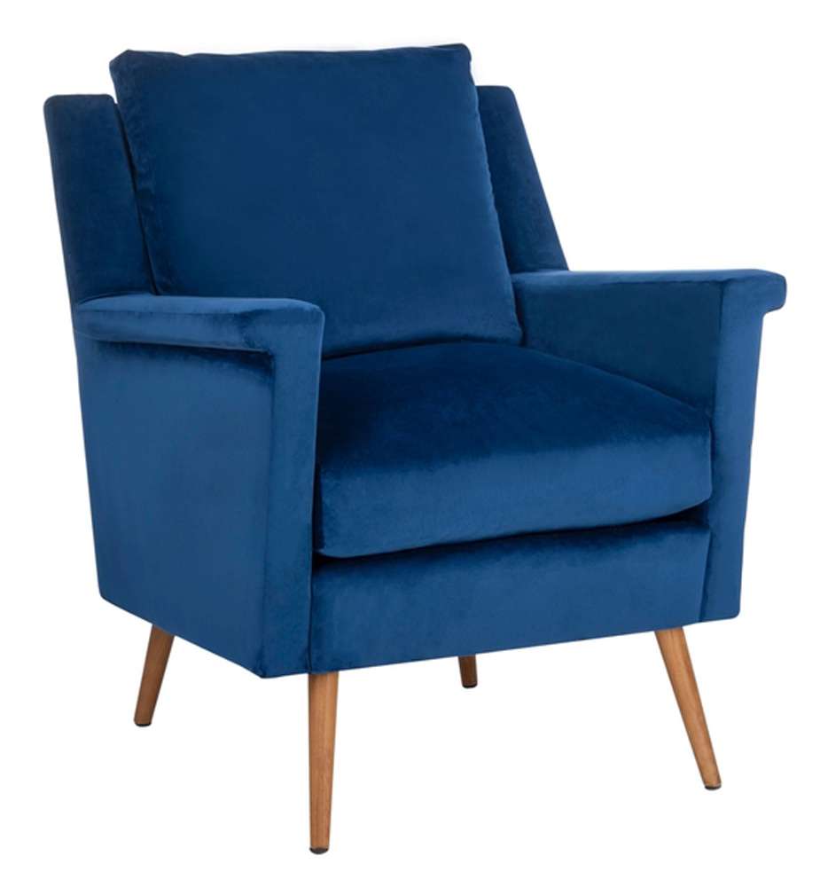 Safavieh - Astrid Mid Century Arm Chair - Navy - Natural - ACH4507A veiw 3