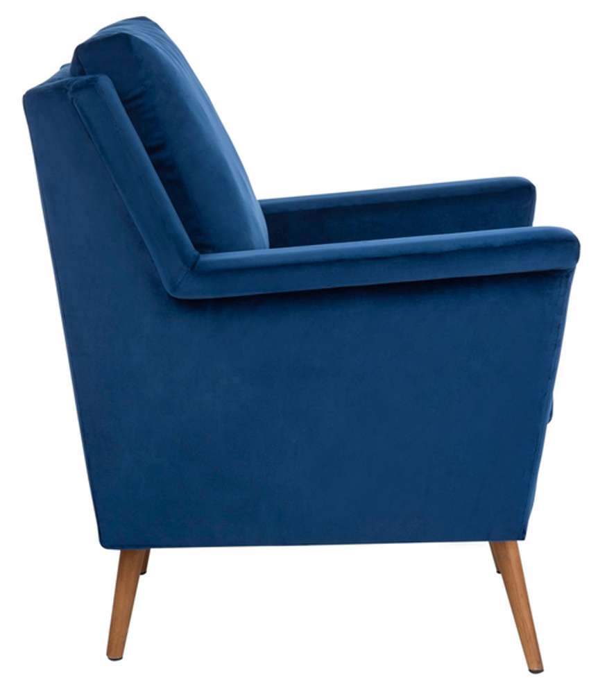 Safavieh - Astrid Mid Century Arm Chair - Navy - Natural - ACH4507A veiw 4