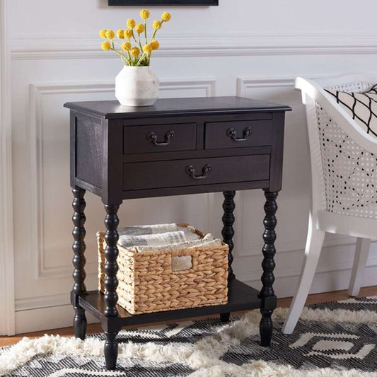 Safavieh - Athena 3 Drawer Console Table - Black - CNS5703B veiw 2