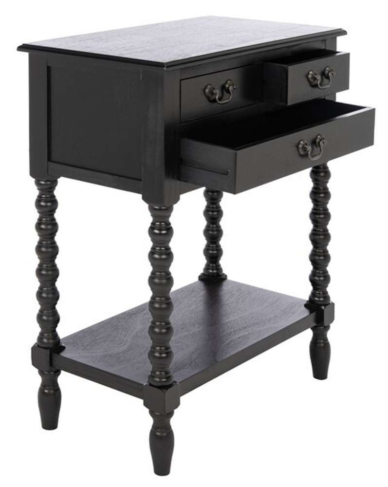 Safavieh - Athena 3 Drawer Console Table - Black - CNS5703B veiw 3